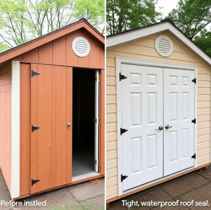 Comparing the results of amateur assembly versus professional shed installation.