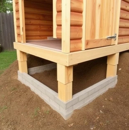 A solid and level base foundation essential for long-term shed structural integrity.